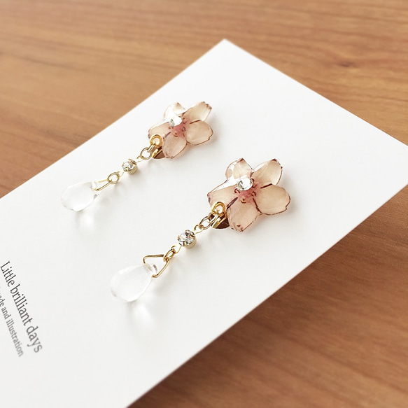 Sakura Drop Earring-02｜桜の花イヤリング・ピアス 3枚目の画像