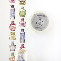 【完売】Perfume bottlesマスキングテープ【アンティーク香水瓶のイラスト】 1枚目の画像