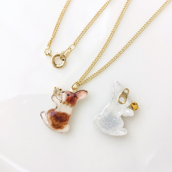 3色選べる Rabbit necklace｜うさぎネックレス 5枚目の画像