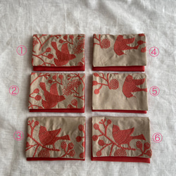 刺繍生地のポケットティッシュケース 2枚目の画像