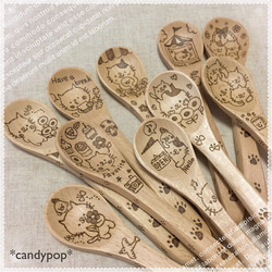 *candypop* 木製カラトリー❤︎お名前入れます❤︎おうちカフェを楽しく❤︎世界でひとつのオリジナルスプーンを 4枚目の画像