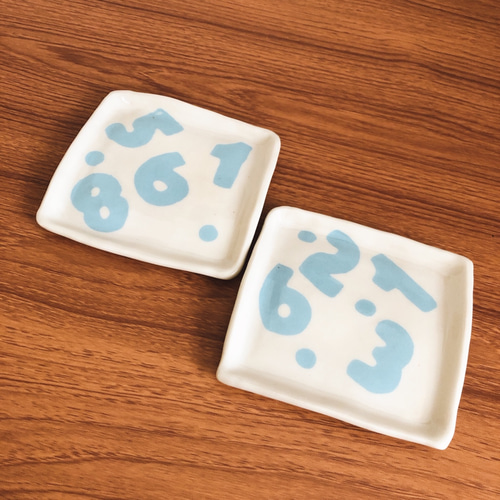 新品/未使用】ポーセラーツ/プレート、小鉢、湯呑みセット 中皿