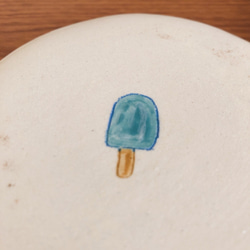 【Sold】季節のお皿・夏(かき氷・ソーダアイス・キラキラ) 4枚目の画像