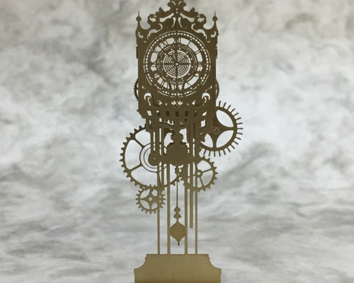 アンティーク⭐︎真鍮製装飾フレーム 時計付き(時計稼働不可