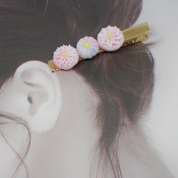 【和菓子】練り切り菊のヘアクリップ 4枚目の画像