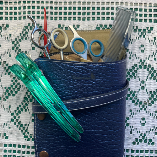 牛革シザーケース 美容師 理容師 トリマー 青 その他ケース Coeurdoux  