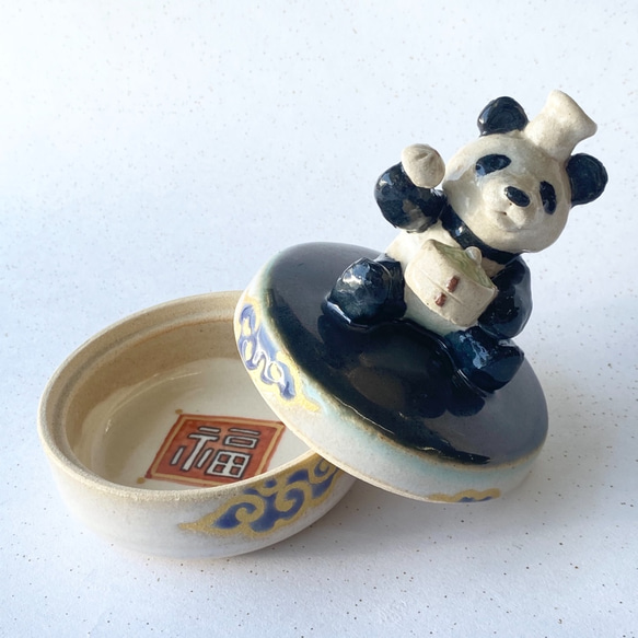 陶のハコ「飲茶パンダ」 6枚目の画像