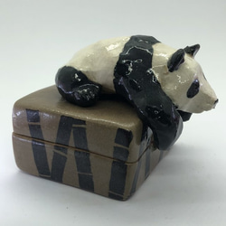 陶のハコ「いねむりパンダ」 5枚目の画像