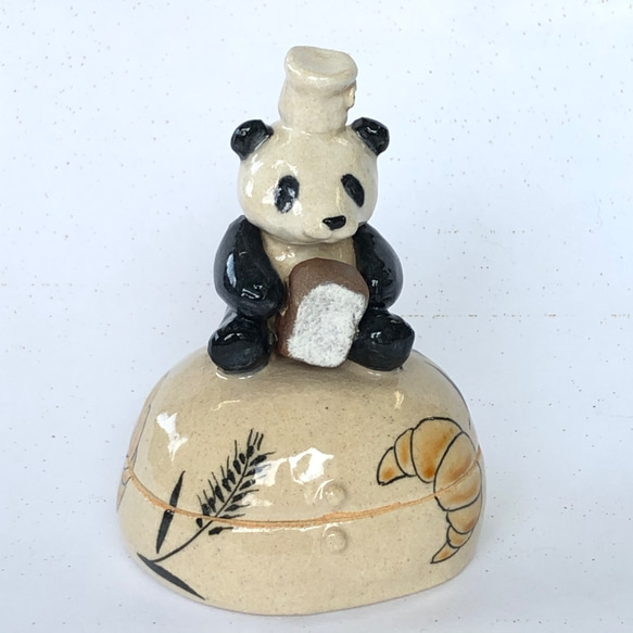 陶のハコ「パンダのパン屋さん」 2枚目の画像