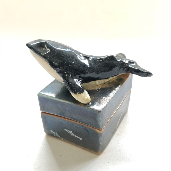 陶のハコ「クジラの住む海」 1枚目の画像
