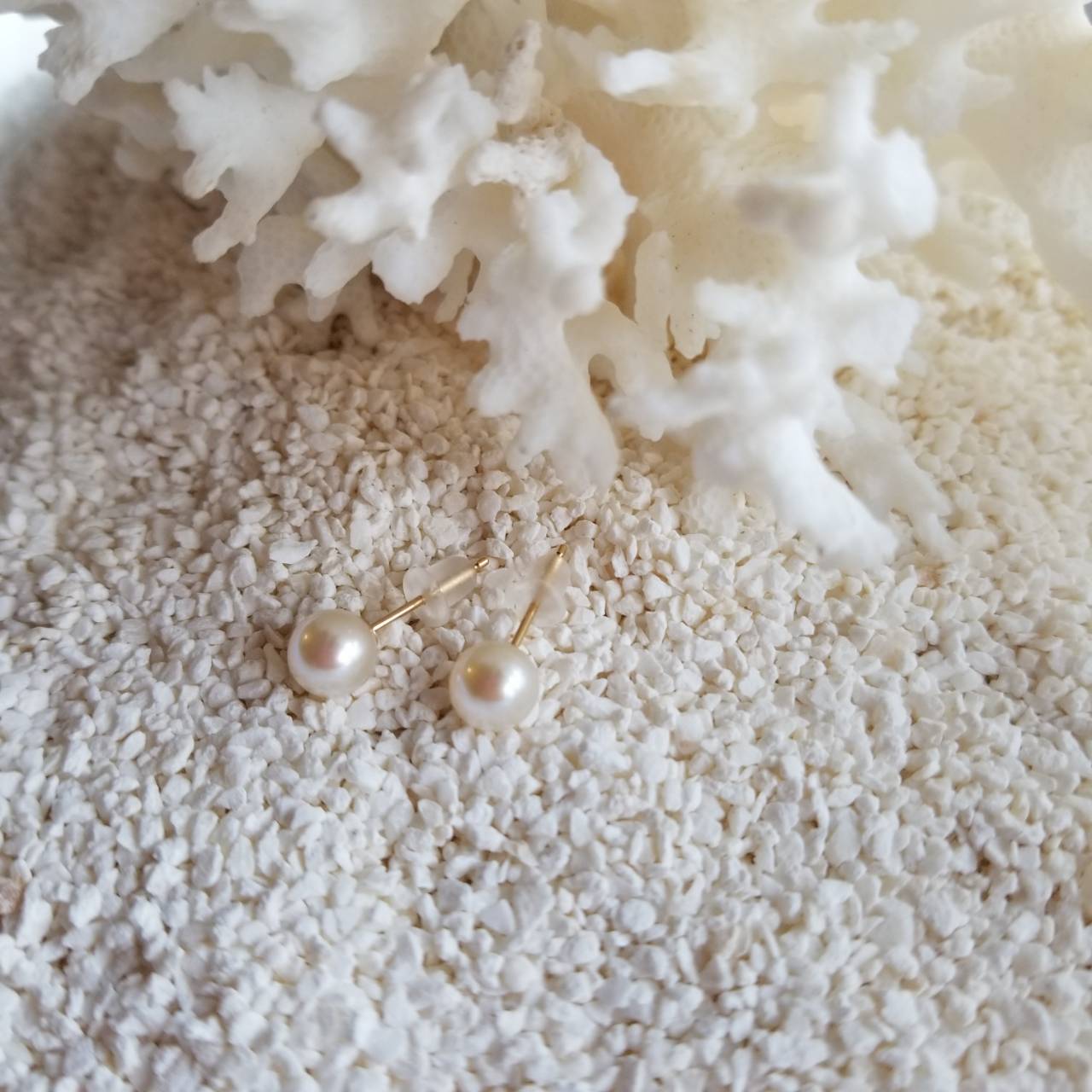 アコヤパールピアス 6-6,5mm K18ポスト