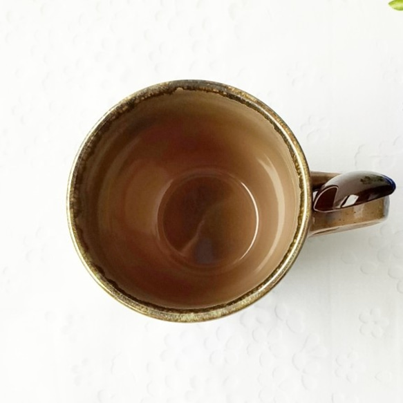 再販・ライトベージュ・シノワズリのマグカップ(茶) 4枚目の画像