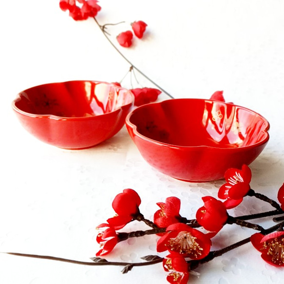 紅梅小鉢（単品） 2枚目の画像
