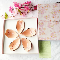 【桜ハンドメイド2021】スリジエ（桜）の花びら豆鉢（5個で1セット） 4枚目の画像