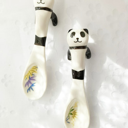 【おみやげやCreema】 パンダのマグカップ（スプーン付き） 8枚目の画像