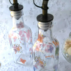 (再販)桜のビネガー＆オイルガラスボトル、又はライトボトル 5枚目の画像