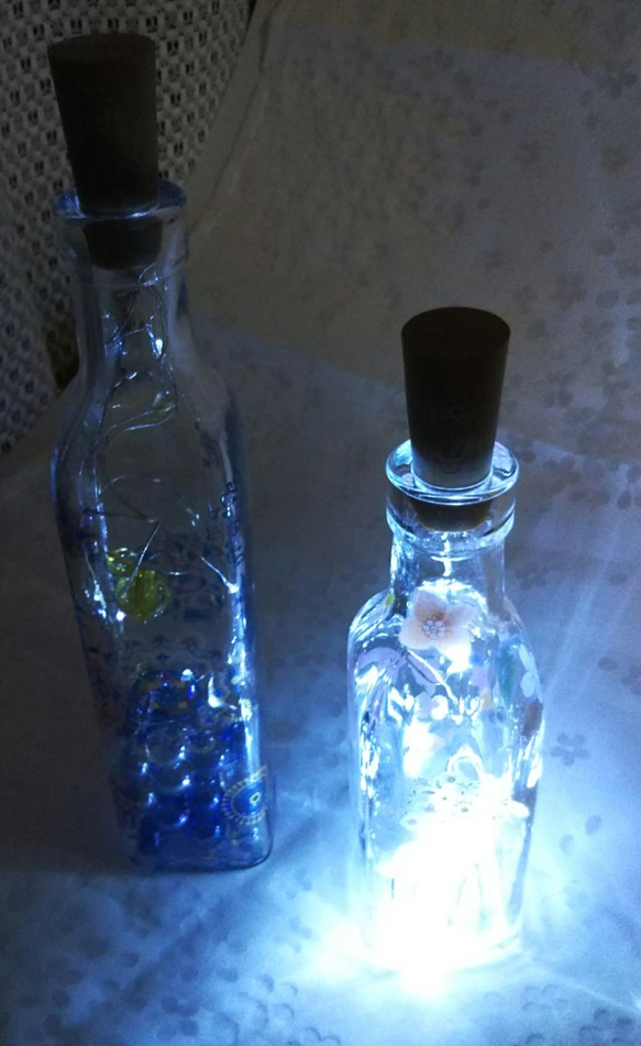 (再販)桜のビネガー＆オイルガラスボトル、又はライトボトル 7枚目の画像