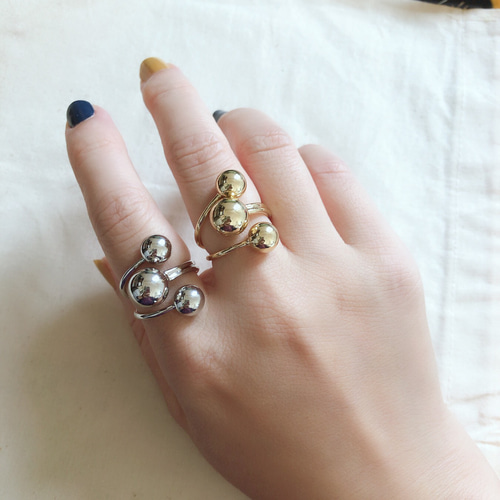 シルバー 指輪 リング 3つボール ring 指輪・リング 販売サイト