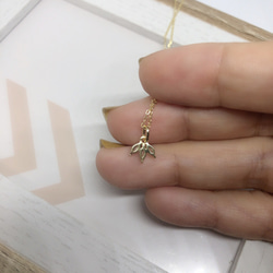 超おすすめ　S925純銀製　ゴールド　夏の睡蓮　花　ネックレス 5枚目の画像