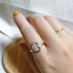 S925シルバー　指輪　ハートリング　Silver ring 6枚目の画像