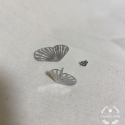 片耳　シルバー　蝶々　バタフライ　ピアス 7枚目の画像