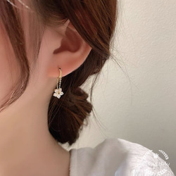 044A☆【高品質✨】2連風フープピアス　ピンクゴールド　アンティーク風　お洒落 楽天市場】K18PGピンクゴールド/フープイヤリング(ピアリング