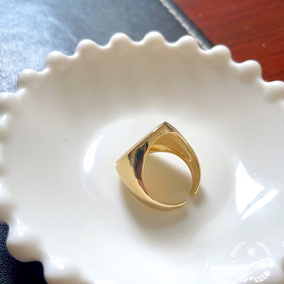 ゴールド　大ぶり　シンプル　シェル　貝殻　　指輪　リング　ring 4枚目の画像