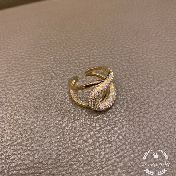 18kgp  インスタ人気　クロス　オーブンリング　指輪　ring 5枚目の画像