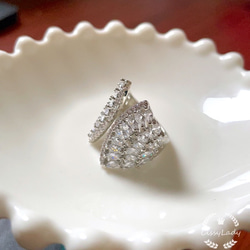 大ぶり　シルバー　華奢　扇型形　指輪　リング　ring 高品質 4枚目の画像