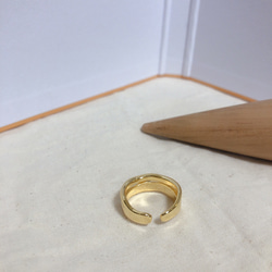 S925 ゴールド　ダブルライン　指輪　リング　ring 3枚目の画像