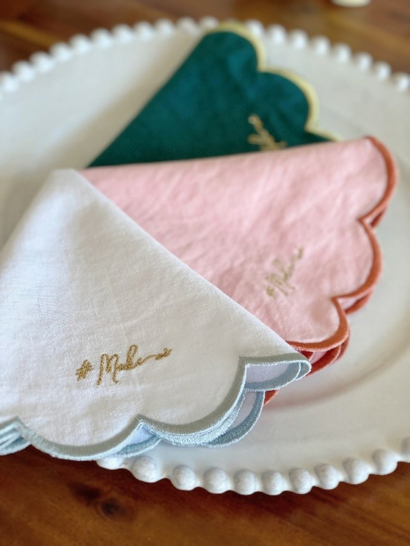 linen　table　cloth（ピンク） 8枚目の画像