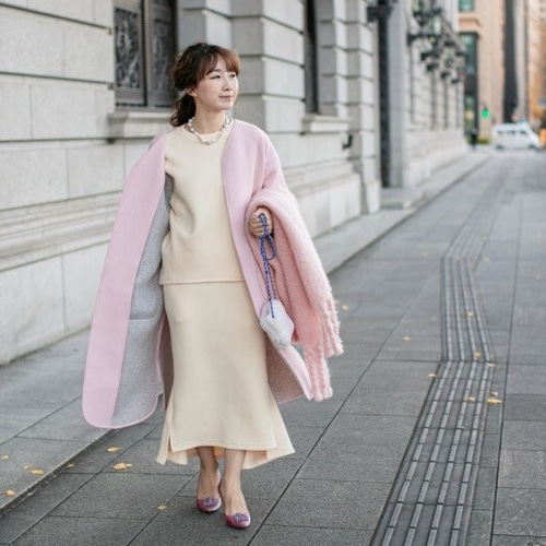 【新品】make ai モヘアコート(ピンク) original）モヘアコート | make_ai