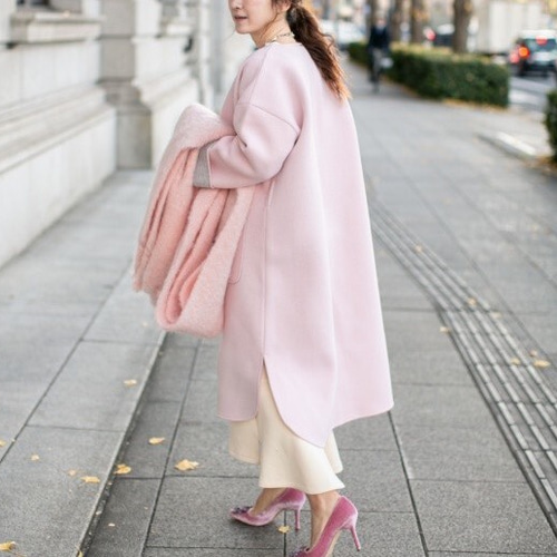 【新品】make ai モヘアコート(ピンク) neo coat（ライトピンク） コート make_ai 通販 12905541｜Creema