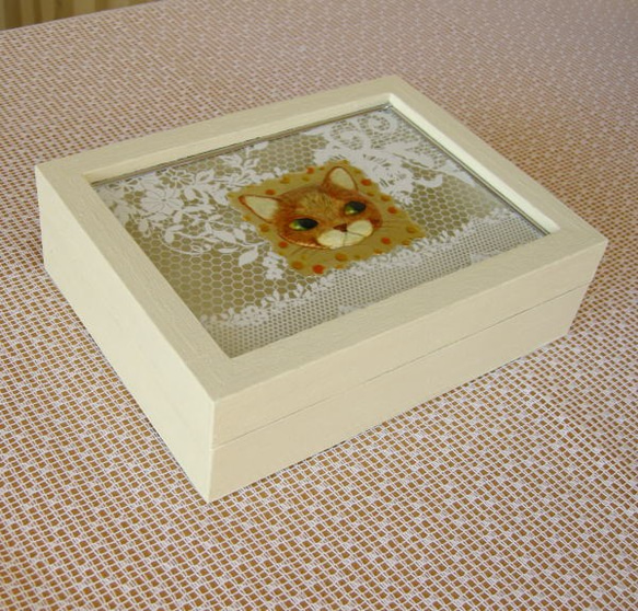猫さんBOX(生成色） 5枚目の画像