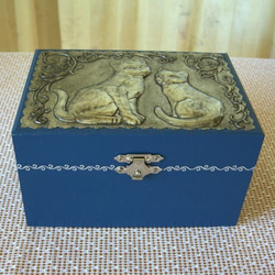 猫のBOX（ダークブルー） 2枚目の画像