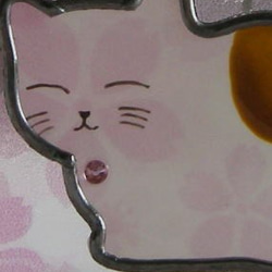 ペン立て（小物入れ）（桜と猫) 3枚目の画像