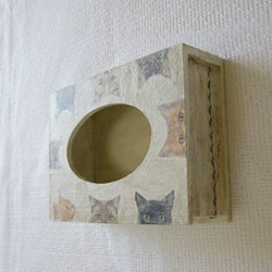 猫さんのポケットティッシュケース（小物入れにも☆） 4枚目の画像