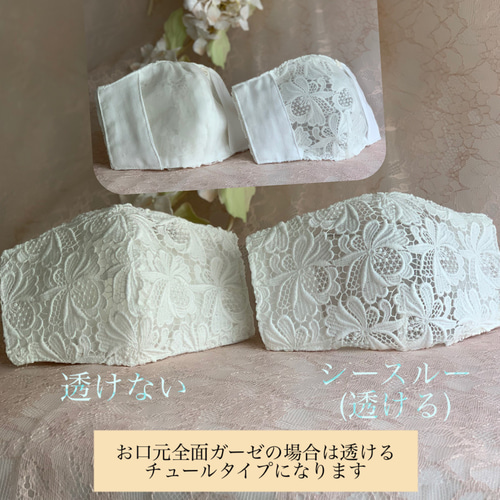 再販大人気❤️スイス桜 最高級ケミカルレース 不織布マスク