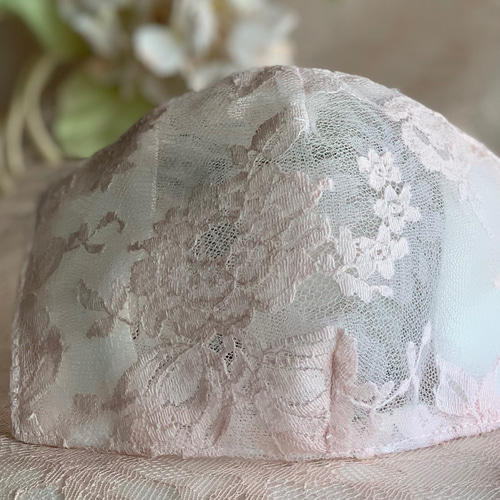 ❤️フランス製リバーレース ピンク 不織布マスク❤️シースルー