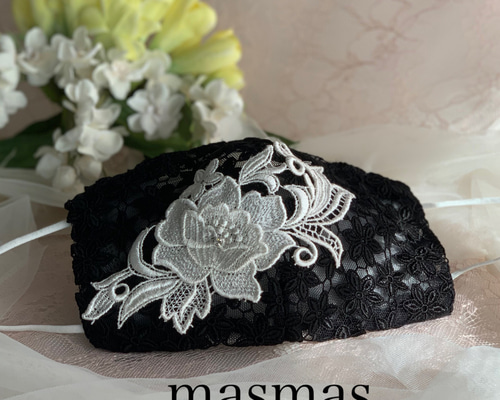 華麗❤️立体薔薇レースビジュ❤️高級小花ケミカルレース