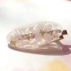 桜吹雪　啓翁桜のポニークリップ・ヘアクリップ 3枚目の画像