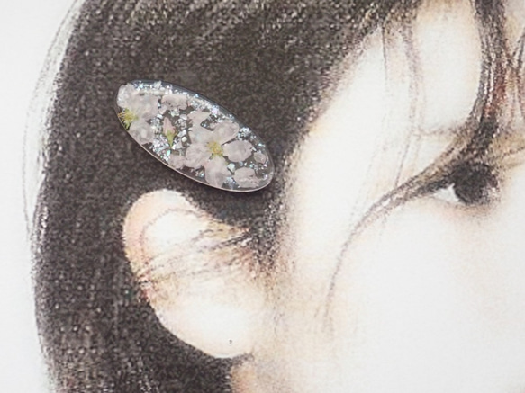 桜吹雪　啓翁桜のポニークリップ・ヘアクリップ 6枚目の画像