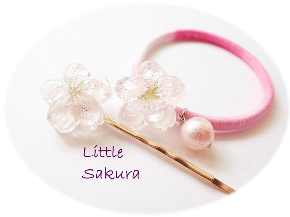 Little Sakura　啓翁桜のヘアゴム 8枚目の画像