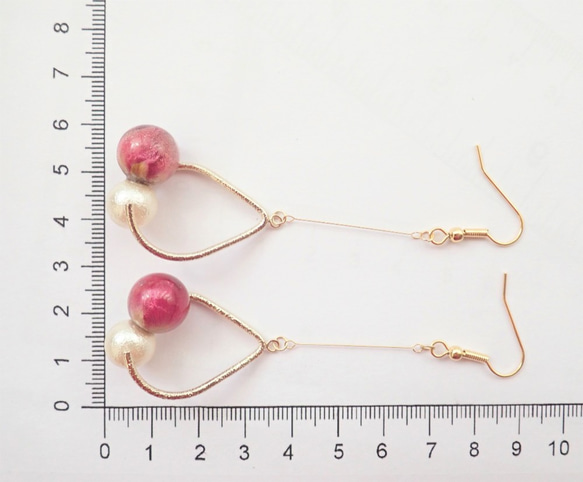 薔薇之露　玫瑰花蕾✕日本空氣珍珠　寶珠耳環　耳針可轉耳夾　❊空郵台灣5-7天 第8張的照片
