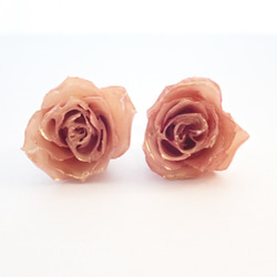 編輯部推薦作品　Rosemellia　玫瑰乾燥花　樹脂加工耳環　珍珠耳後扣　❊空郵台灣5-7天 第3張的照片