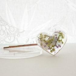 ♡送料無料　お花いっぱい　プリザーブドフラワーのヘアゴム・ポニークリップ・ヘアピン 4枚目の画像