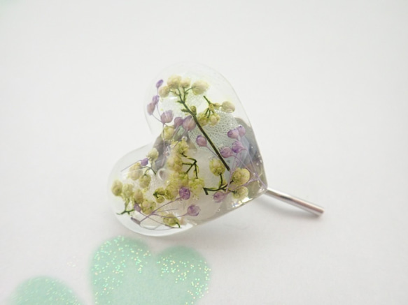 ♡送料無料　お花いっぱい　プリザーブドフラワーのヘアゴム・ポニークリップ・ヘアピン 3枚目の画像
