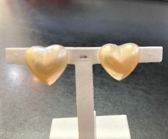 まべ真珠ハート♡形ピアス