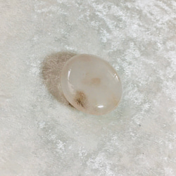 ガラスの帯留め帯締めセット　白い雪水 5枚目の画像