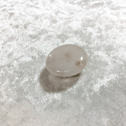 ガラスの帯留め帯締めセット　白い雪水 6枚目の画像
